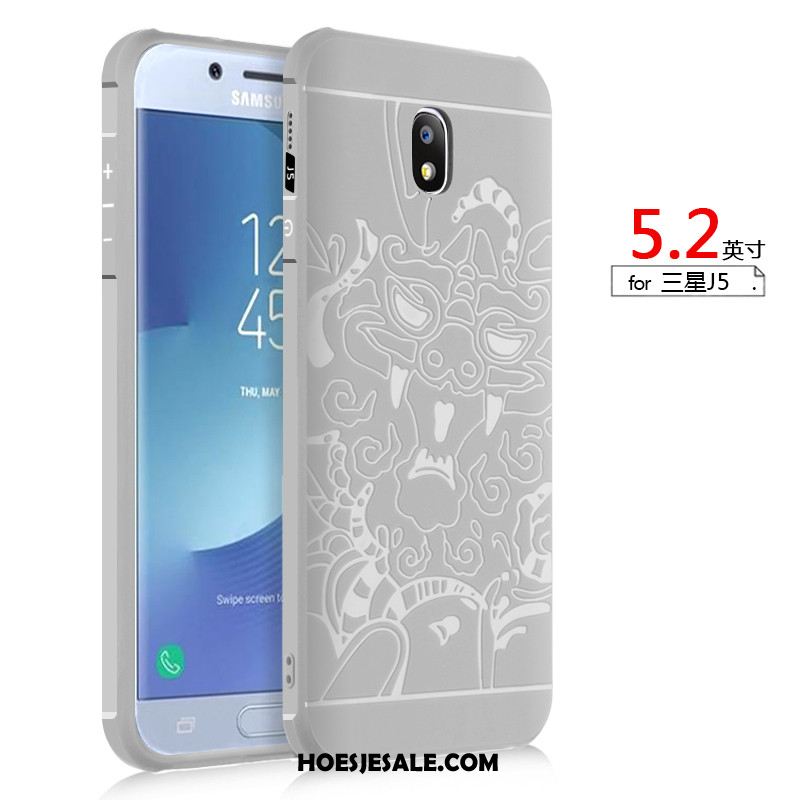 Samsung Galaxy J5 2017 Hoesje Siliconen Dragon Patroon Hoes Mobiele Telefoon Zwart Kopen