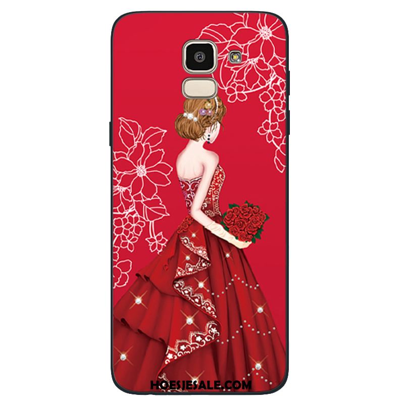 Samsung Galaxy J6 Hoesje Anti-fall Vers Bescherming All Inclusive Rood Winkel