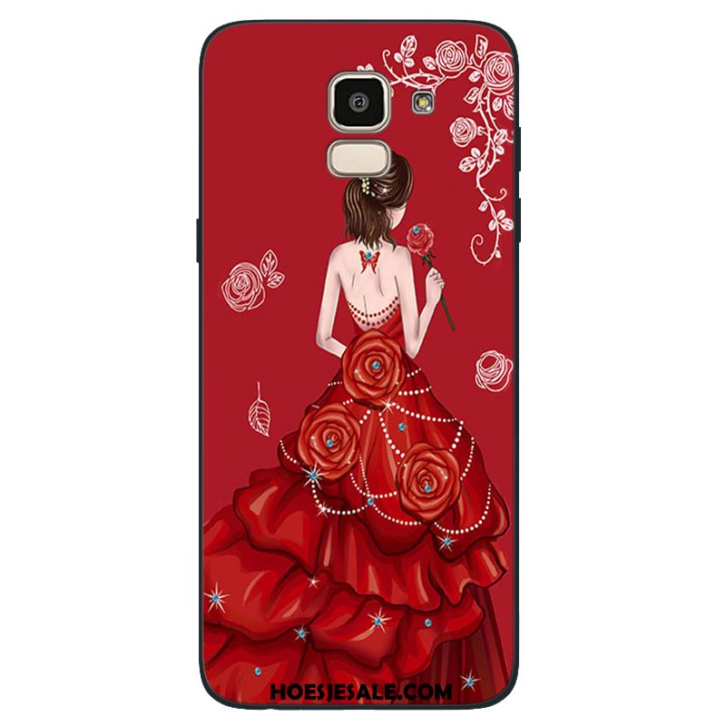 Samsung Galaxy J6 Hoesje Anti-fall Vers Bescherming All Inclusive Rood Winkel