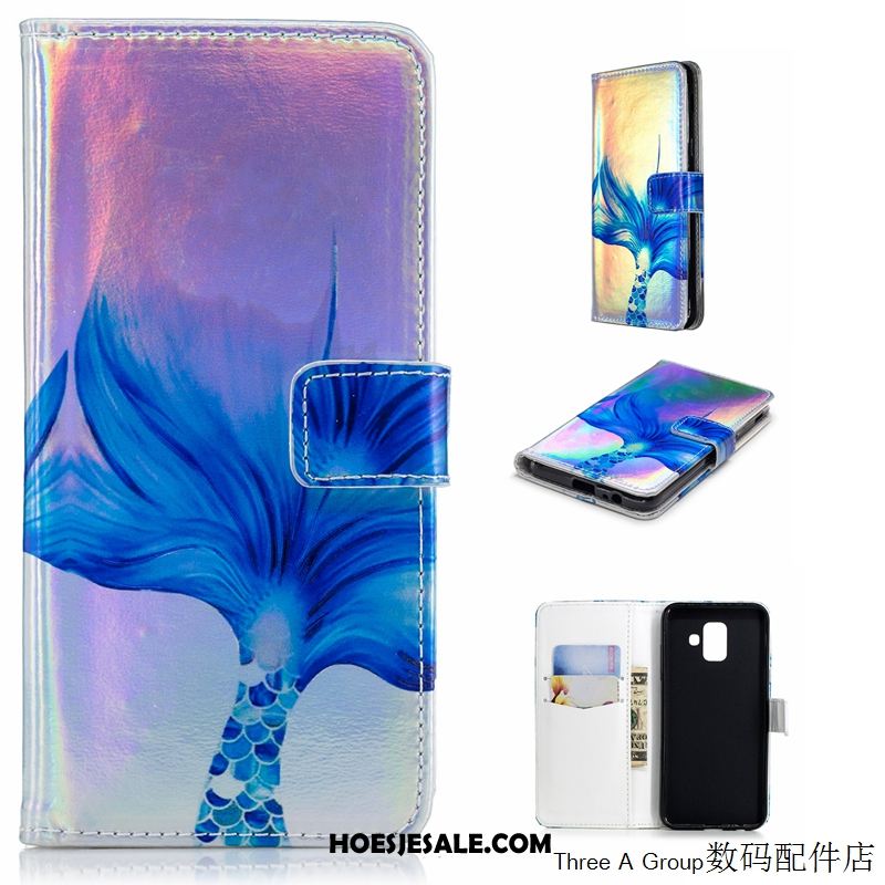 Samsung Galaxy J6 Hoesje Clamshell Mobiele Telefoon Europa Zilver Siliconenhoesje Sale