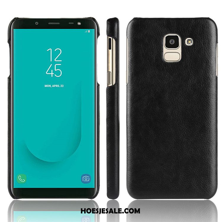 Samsung Galaxy J6 Hoesje Leer Patroon Soort Aziatische Vrucht Hard Bescherming Goedkoop