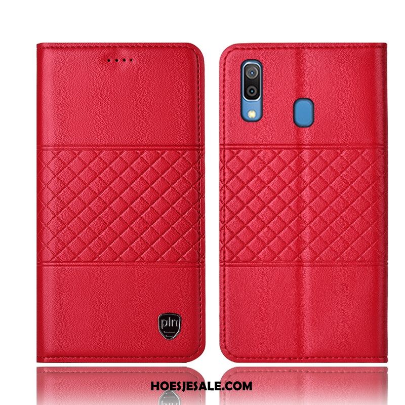 Samsung Galaxy M20 Hoesje Anti-fall Leren Etui Ster Bescherming Hoes Goedkoop