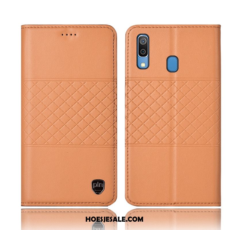 Samsung Galaxy M20 Hoesje Anti-fall Leren Etui Ster Bescherming Hoes Goedkoop