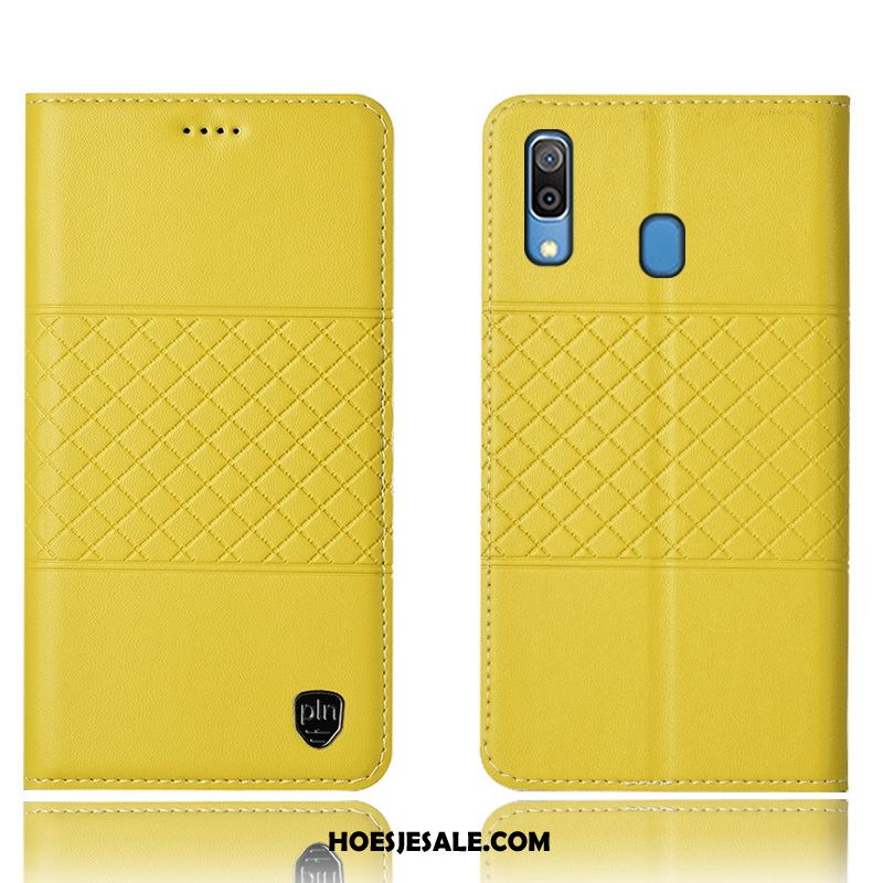 Samsung Galaxy M20 Hoesje Anti-fall Leren Etui Ster Bescherming Hoes Goedkoop