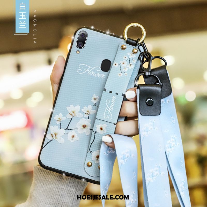 Samsung Galaxy M20 Hoesje Hemming Ondersteuning Blauw Geschilderd Ster Sale