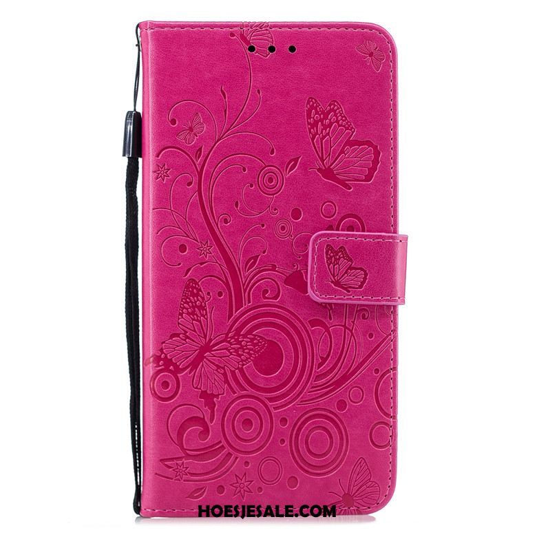 Samsung Galaxy M20 Hoesje Leren Etui Zacht Vlinder Ster Mobiele Telefoon