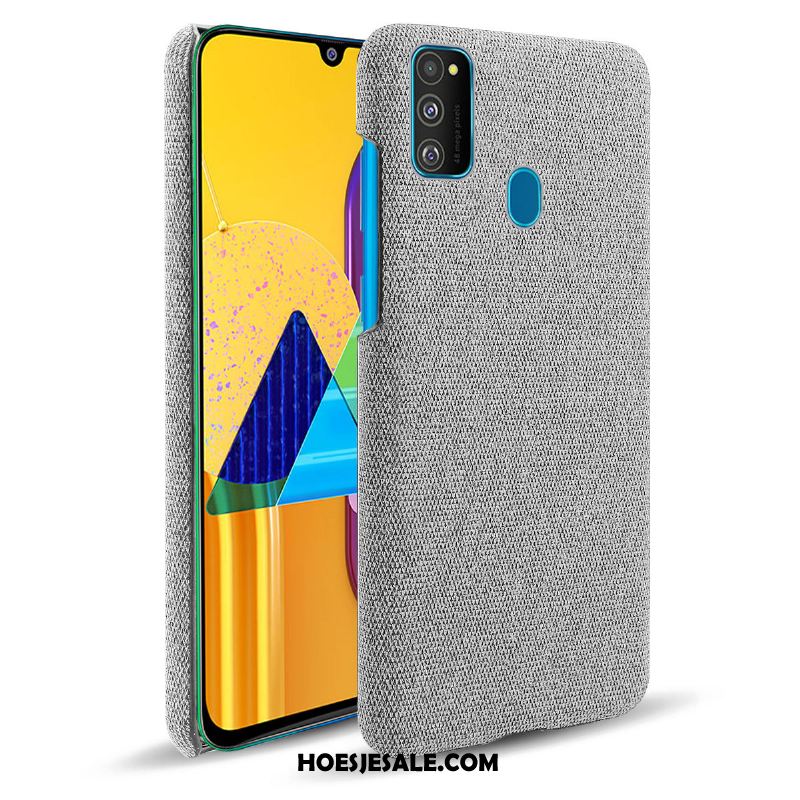 Samsung Galaxy M30s Hoesje Doek Mobiele Telefoon Donkerblauw Bescherming Ster Korting