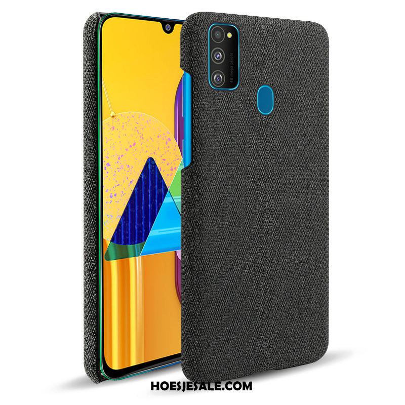 Samsung Galaxy M30s Hoesje Doek Mobiele Telefoon Donkerblauw Bescherming Ster Korting