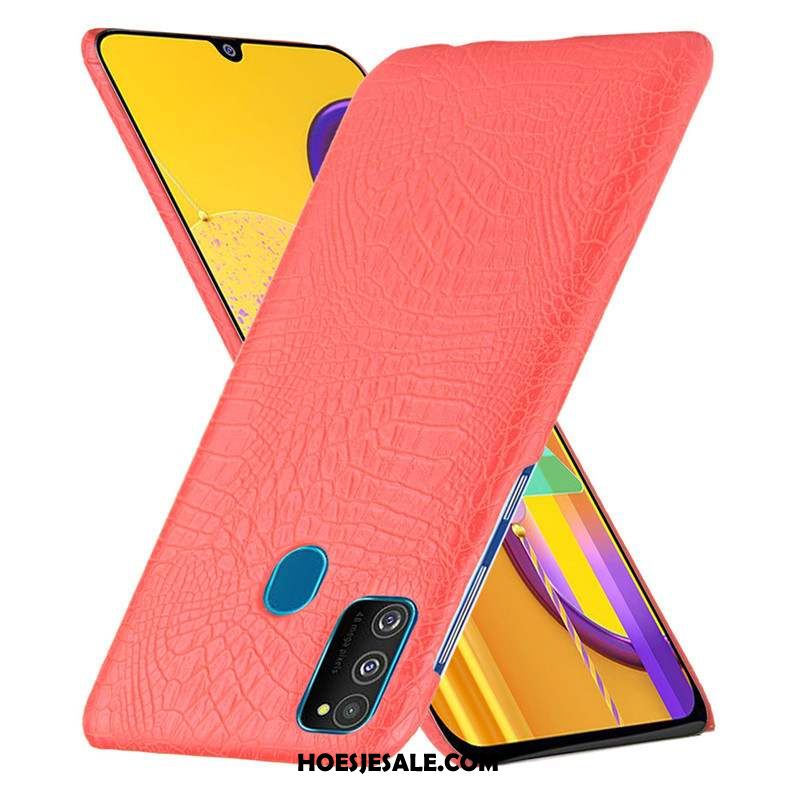 Samsung Galaxy M30s Hoesje Hoes Wit Schrobben Patroon Mobiele Telefoon Goedkoop