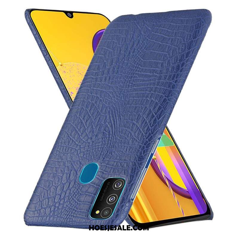 Samsung Galaxy M30s Hoesje Hoes Wit Schrobben Patroon Mobiele Telefoon Goedkoop