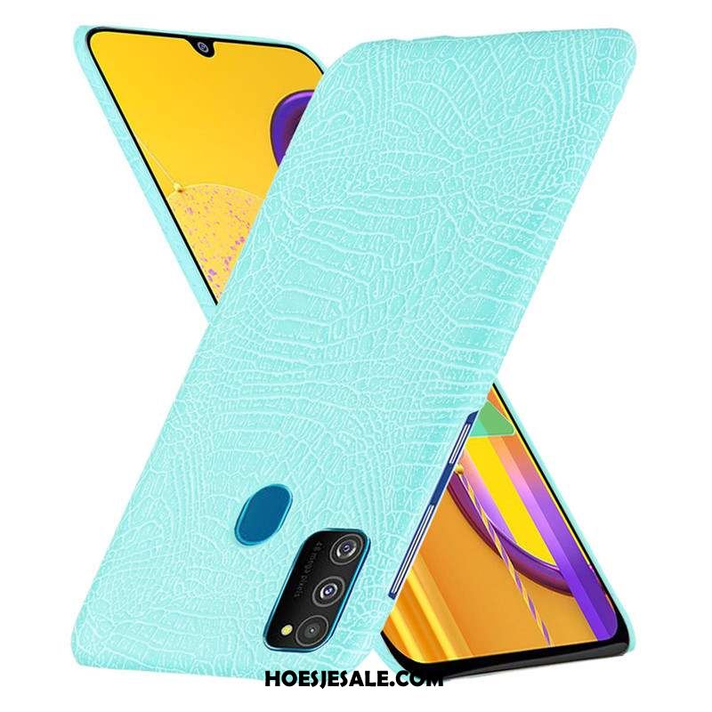 Samsung Galaxy M30s Hoesje Hoes Wit Schrobben Patroon Mobiele Telefoon Goedkoop