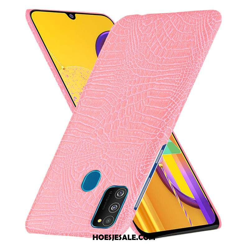 Samsung Galaxy M30s Hoesje Hoes Wit Schrobben Patroon Mobiele Telefoon Goedkoop