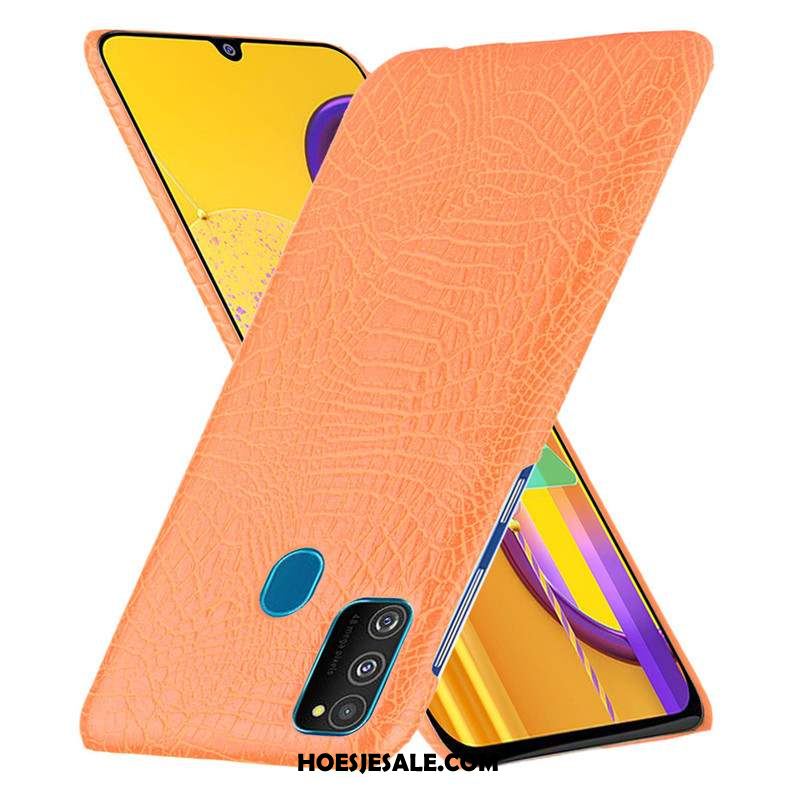 Samsung Galaxy M30s Hoesje Hoes Wit Schrobben Patroon Mobiele Telefoon Goedkoop