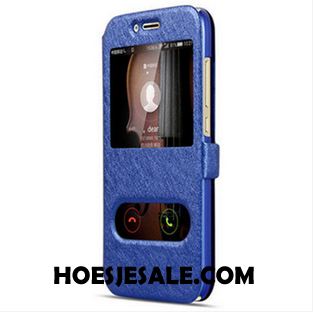 Samsung Galaxy M30s Hoesje Leren Etui Bescherming Hoes Ster Blauw Sale