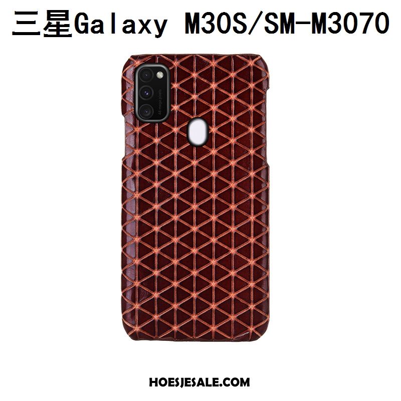 Samsung Galaxy M30s Hoesje Luxe Blauw Achterklep Pas Hoes Sale