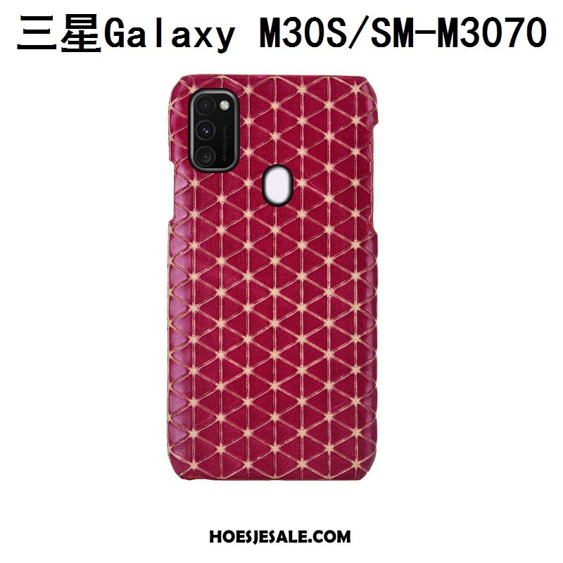 Samsung Galaxy M30s Hoesje Luxe Blauw Achterklep Pas Hoes Sale