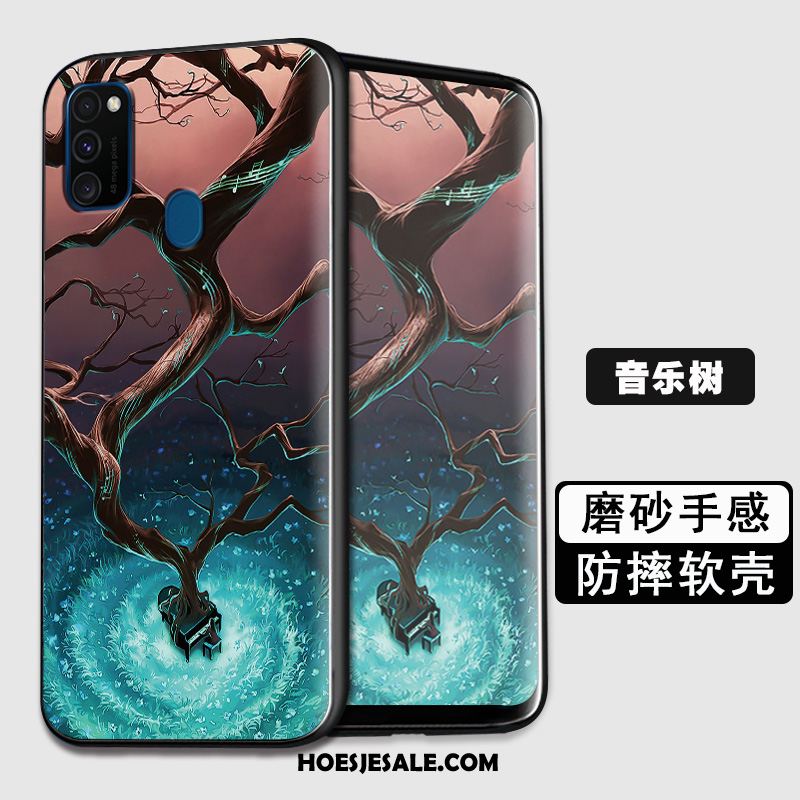 Samsung Galaxy M30s Hoesje Zacht Zwart Bescherming Scheppend Siliconen Kopen