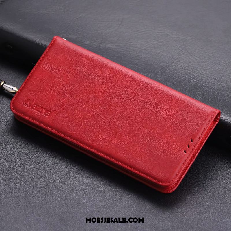 Samsung Galaxy Note 10 Hoesje Anti-fall Rood Bescherming Hoes Portemonnee Aanbiedingen