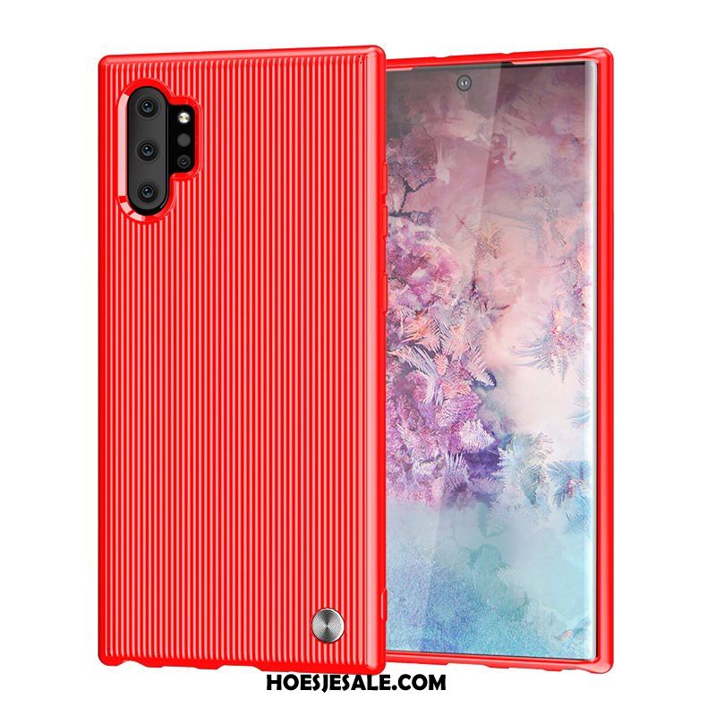 Samsung Galaxy Note 10+ Hoesje Bescherming Mobiele Telefoon Hoes Rood Zacht Goedkoop