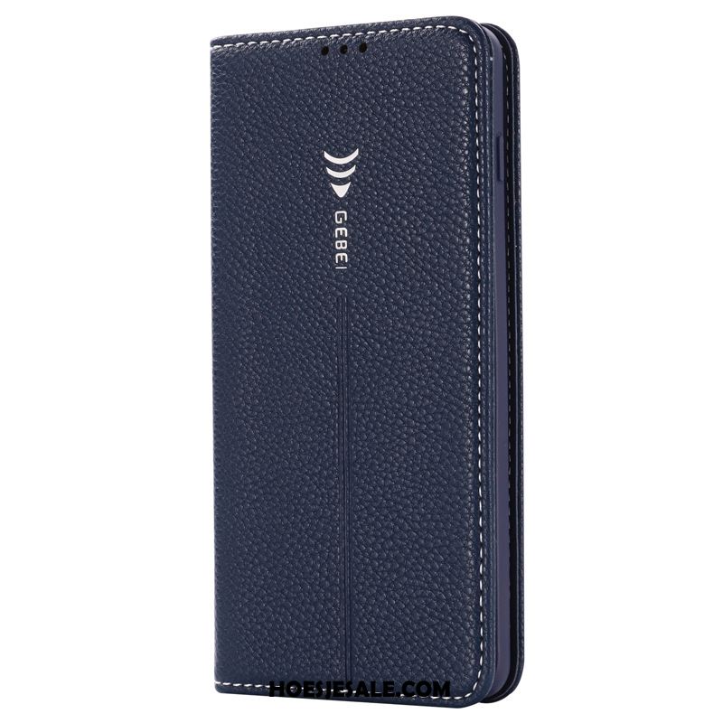 Samsung Galaxy Note 10+ Hoesje Blauw Ster Hoes Bescherming Leren Etui Sale