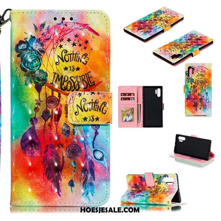 Samsung Galaxy Note 10+ Hoesje Groen Mobiele Telefoon Ster Siliconenhoesje Leren Etui Korting