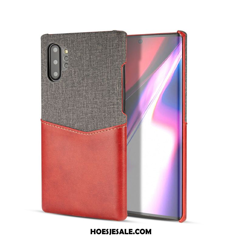 Samsung Galaxy Note 10+ Hoesje Hoes Mobiele Telefoon Anti-fall Ster Rood Winkel