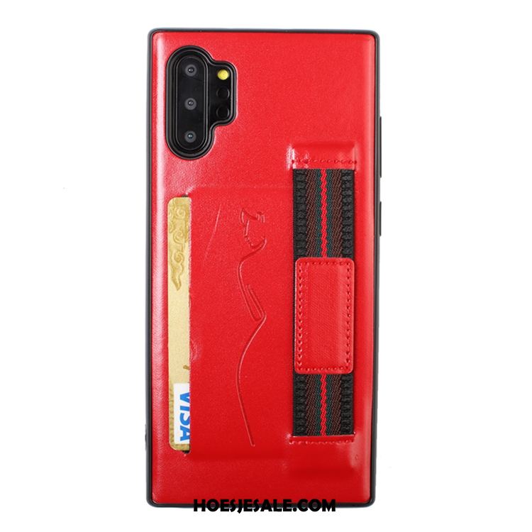 Samsung Galaxy Note 10+ Hoesje Kaart Rood Hoes Mobiele Telefoon Zacht Sale