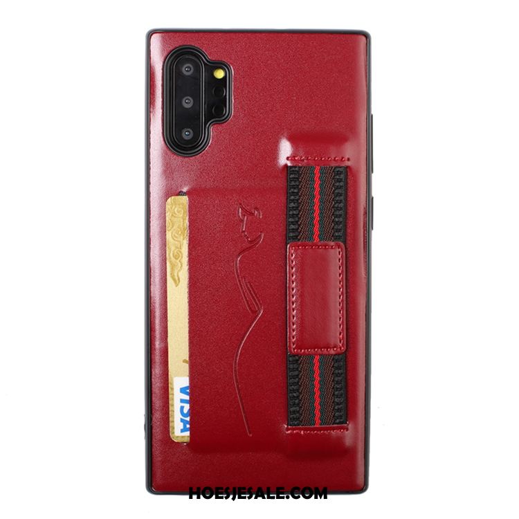 Samsung Galaxy Note 10+ Hoesje Kaart Rood Hoes Mobiele Telefoon Zacht Sale