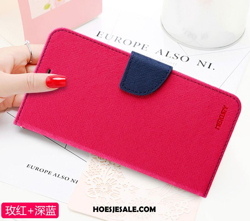 Samsung Galaxy Note 10+ Hoesje Leren Etui Ster Mobiele Telefoon Purper Sale