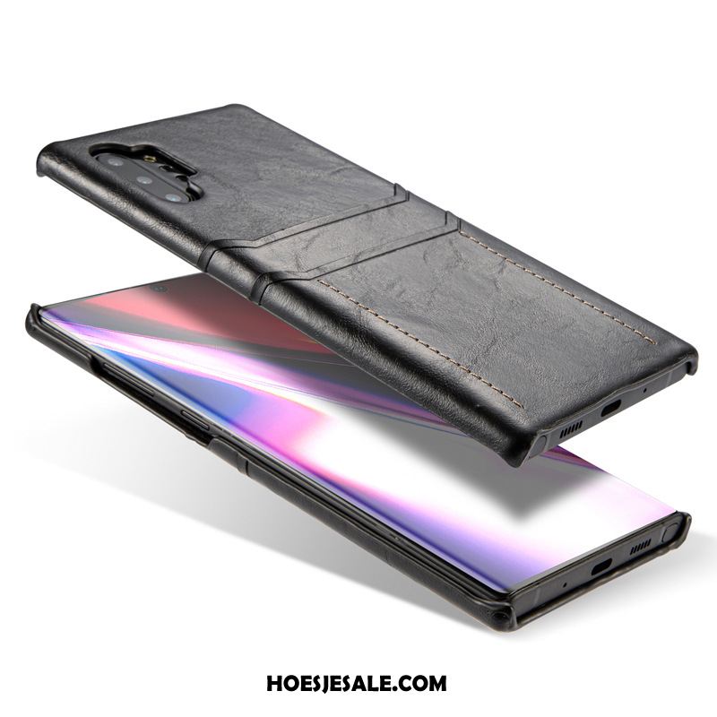 Samsung Galaxy Note 10+ Hoesje Mobiele Telefoon Zwart Bescherming Ster Leren Etui Kopen
