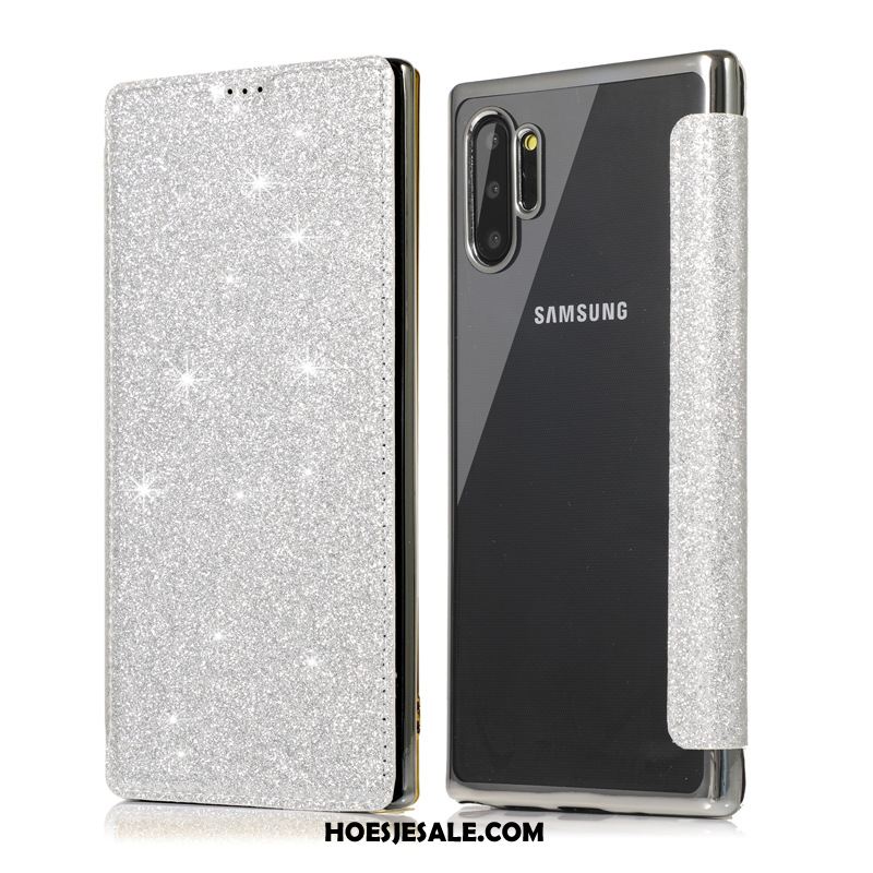Samsung Galaxy Note 10+ Hoesje Ster Zwart Hoes Mobiele Telefoon Goedkoop