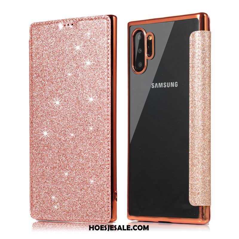 Samsung Galaxy Note 10+ Hoesje Ster Zwart Hoes Mobiele Telefoon Goedkoop