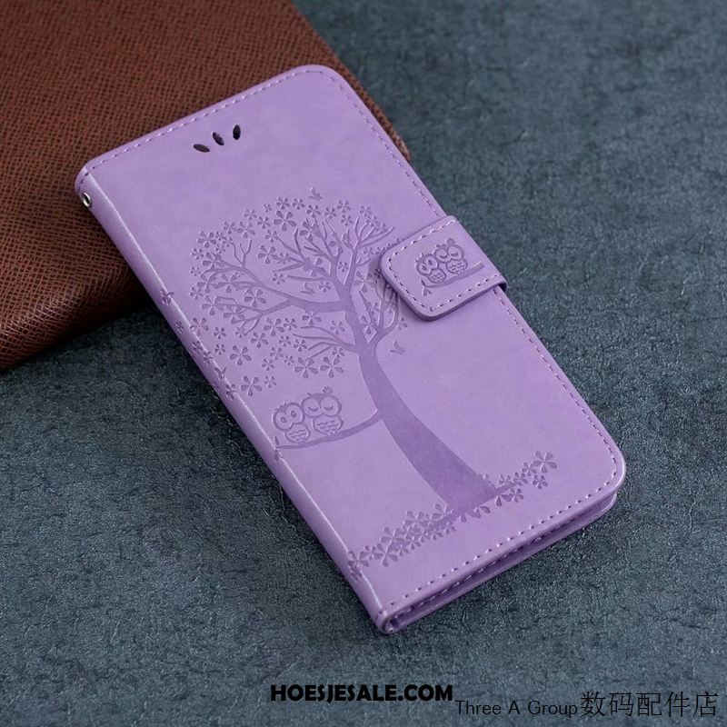 Samsung Galaxy Note 10 Lite Hoesje Anti-fall Leren Etui Ster Folio Purper Online