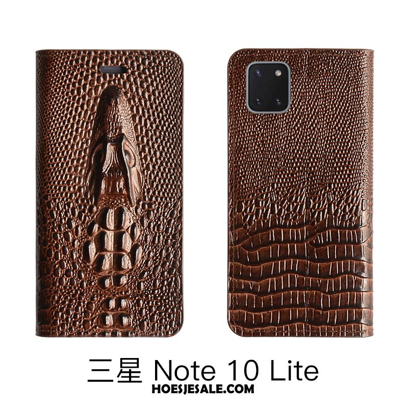 Samsung Galaxy Note 10 Lite Hoesje Bescherming Echt Leer Mobiele Telefoon All Inclusive Folio Goedkoop