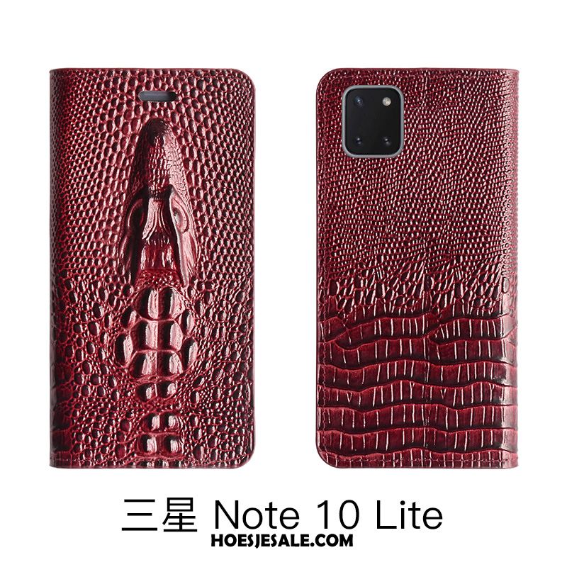Samsung Galaxy Note 10 Lite Hoesje Bescherming Echt Leer Mobiele Telefoon All Inclusive Folio Goedkoop