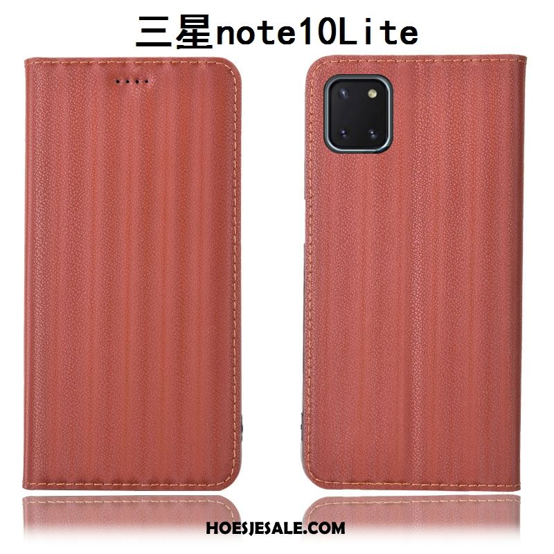 Samsung Galaxy Note 10 Lite Hoesje Leren Etui Verloop Ster Hoes Folio Korting