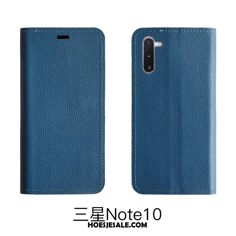 Samsung Galaxy Note 10 Lite Hoesje Patroon Soort Aziatische Vrucht Bescherming Echt Leer Rood Goedkoop