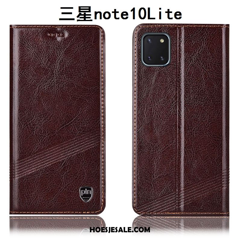 Samsung Galaxy Note 10 Lite Hoesje Rood Ster All Inclusive Leren Etui Folio Sale