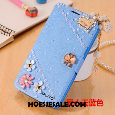 Samsung Galaxy Note 4 Hoesje Bescherming Hoes Blauw Mobiele Telefoon Leren Etui Goedkoop