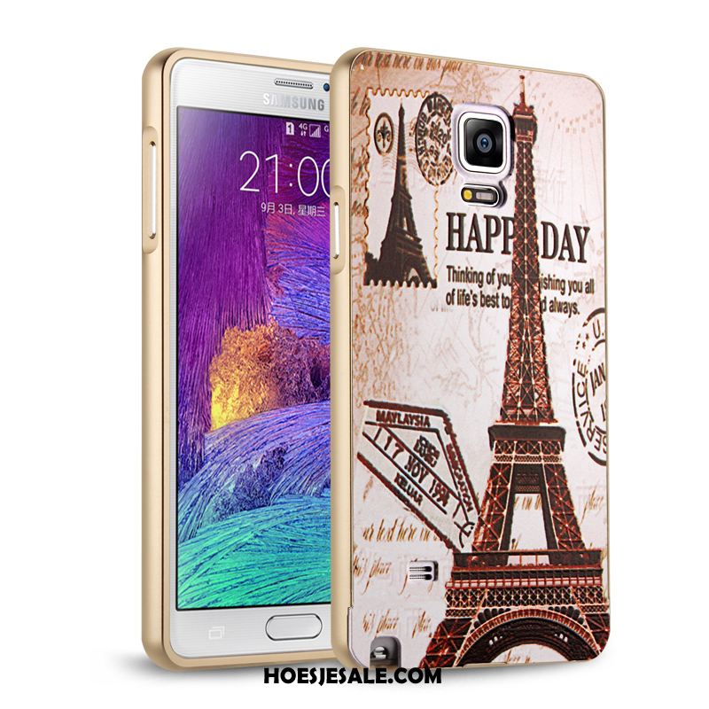 Samsung Galaxy Note 4 Hoesje Bescherming Omlijsting Ster Trend Zwart Online