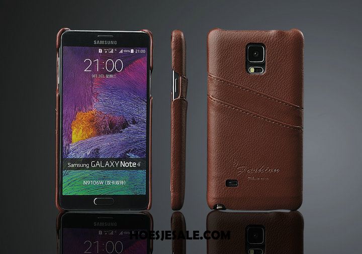 Samsung Galaxy Note 4 Hoesje Echt Leer Ster Bedrijf Mobiele Telefoon Soort Aziatische Vrucht Kopen