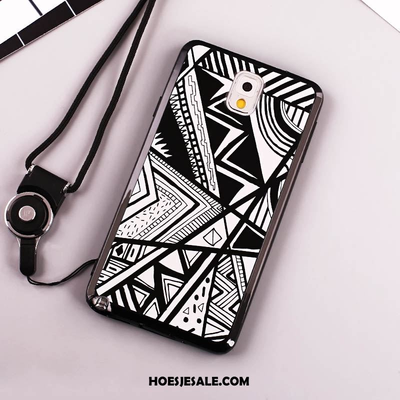 Samsung Galaxy Note 4 Hoesje Grijs Zwart Ster Hanger Hoes Goedkoop