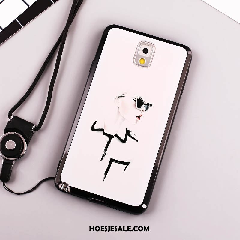 Samsung Galaxy Note 4 Hoesje Grijs Zwart Ster Hanger Hoes Goedkoop