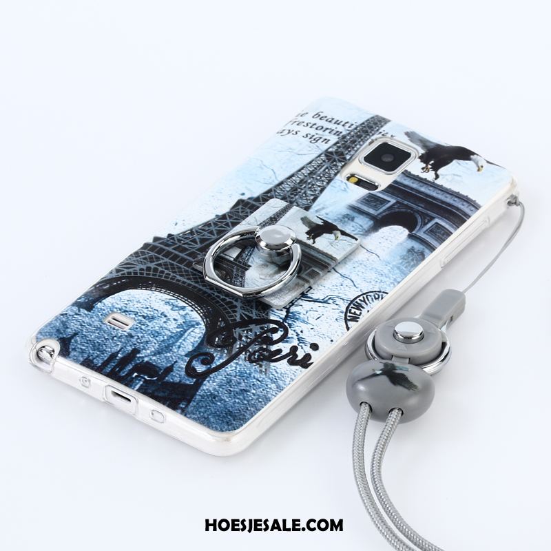 Samsung Galaxy Note 4 Hoesje Hanger Ondersteuning Mobiele Telefoon Anti-fall Blauw Winkel