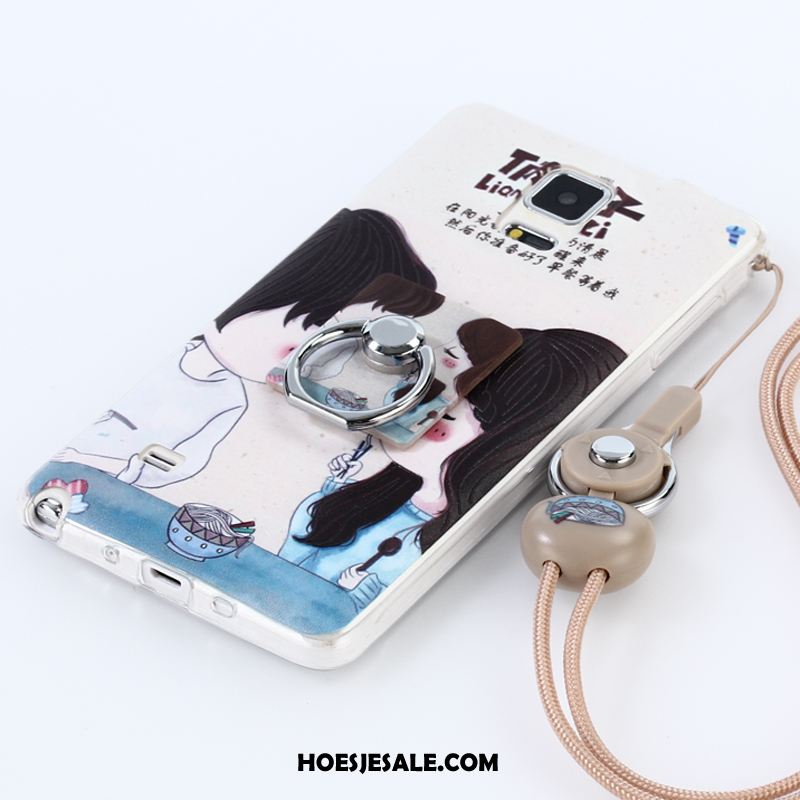 Samsung Galaxy Note 4 Hoesje Hanger Ondersteuning Mobiele Telefoon Anti-fall Blauw Winkel