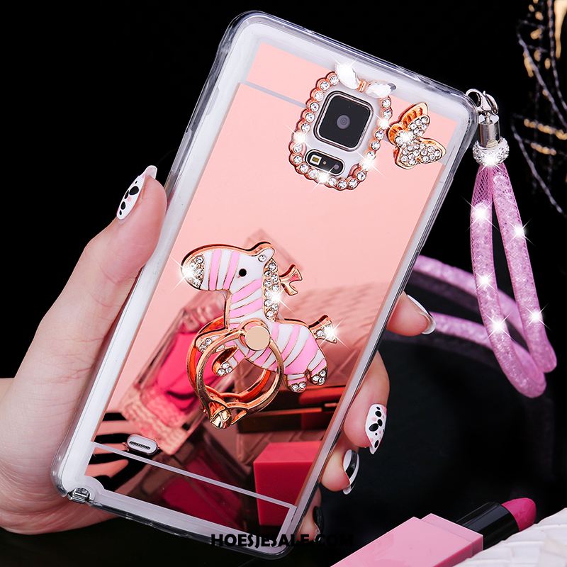 Samsung Galaxy Note 4 Hoesje Hoes Ster Zacht Trend Rose Goud Sale