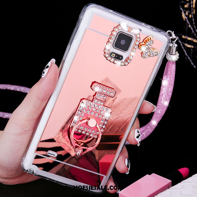 Samsung Galaxy Note 4 Hoesje Hoes Ster Zacht Trend Rose Goud Sale