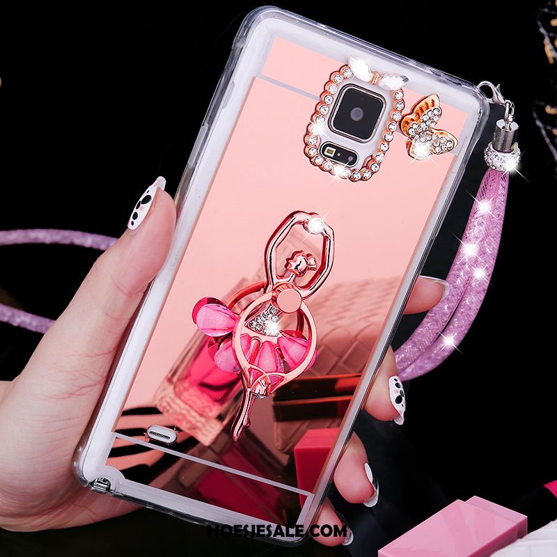 Samsung Galaxy Note 4 Hoesje Hoes Ster Zacht Trend Rose Goud Sale