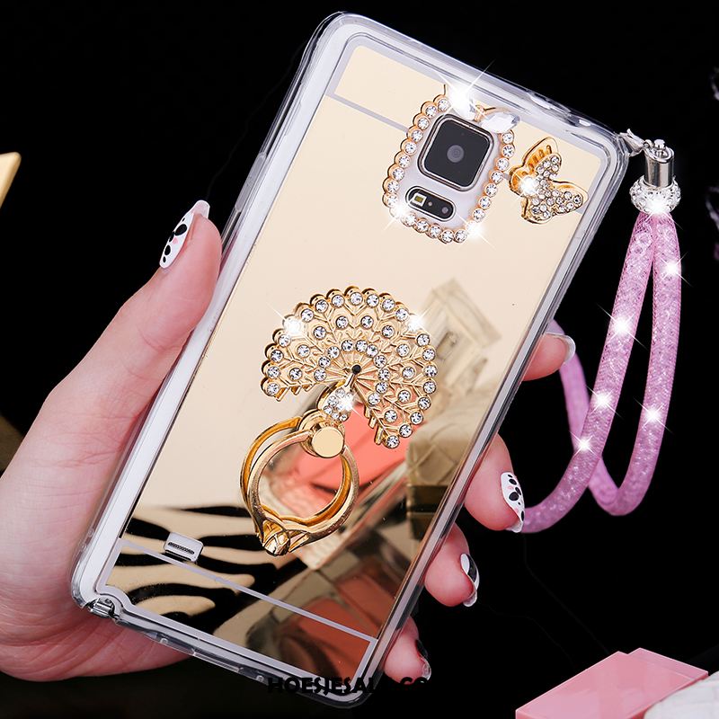 Samsung Galaxy Note 4 Hoesje Hoes Ster Zacht Trend Rose Goud Sale
