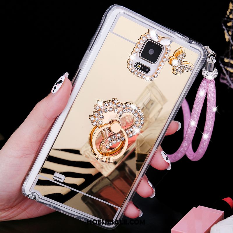 Samsung Galaxy Note 4 Hoesje Hoes Ster Zacht Trend Rose Goud Sale